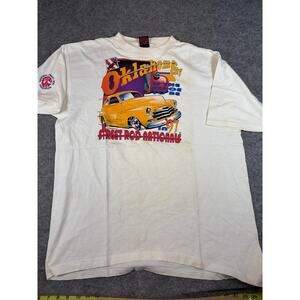 VINTAGE 1997 Street Rod Nationals Shirt Mens XL White Oklahoma City Car Show Tee